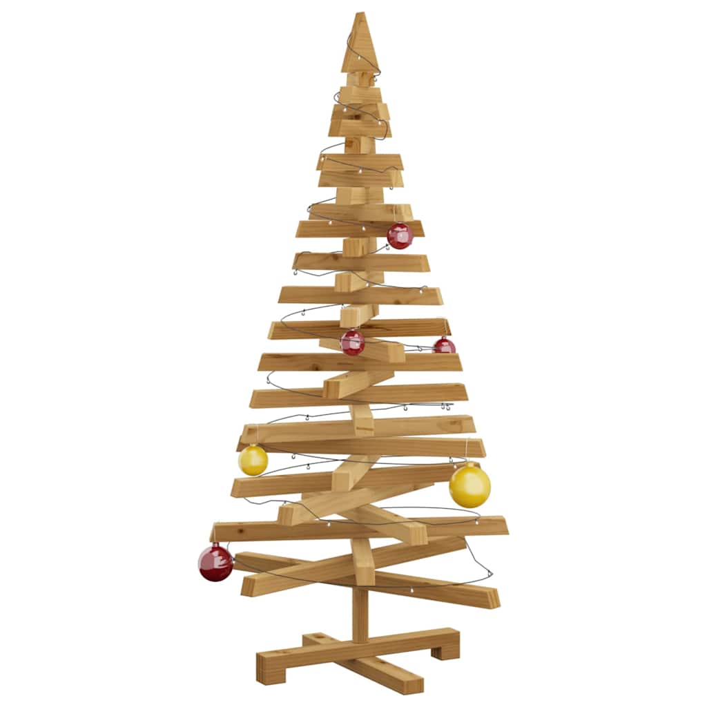 Christmas Trees with Stand Brown 120 cm Solid pine wood